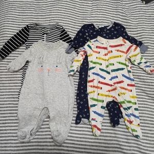 Baby zipper sleepers 4 pack